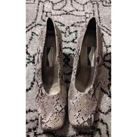 Women's Caressa Ultimate Series Classic Pump Leather Snakeskin Pattern 8.5M - Picture 2 of 5